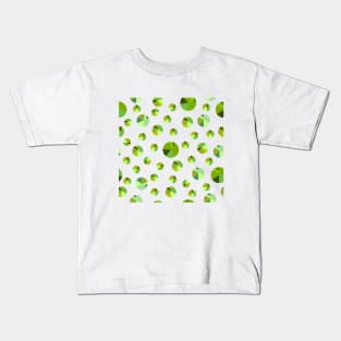 Green abstract balls pattern design Kids T-Shirt
